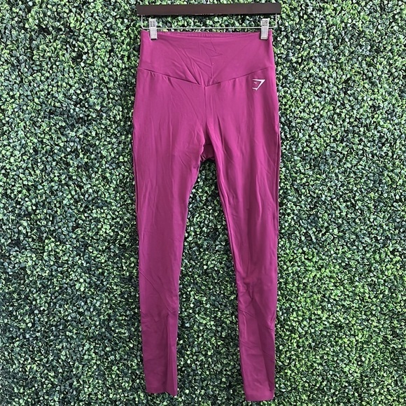 Gymshark Dry Sculpture High Rise Leggings in Plum - Picture 2 of 8